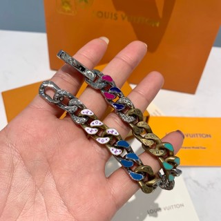 Louis Vuitton Chains Lettering Multicolor Crystal Bracelet view 8
