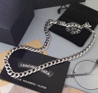 Chrome Hearts Silver Curb Chain Necklace 55cm