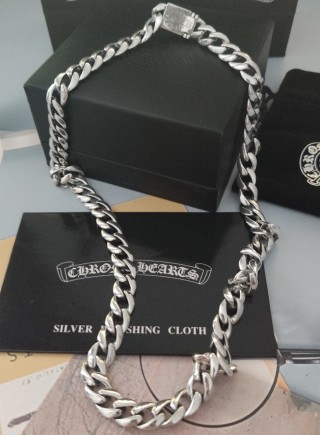 Chrome Hearts Silver Curb Chain Necklace 55cm view 5