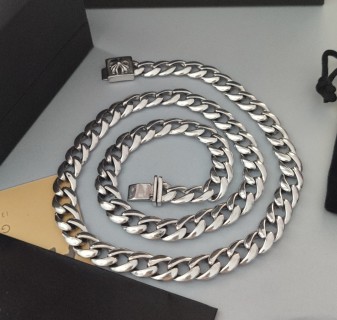 Chrome Hearts Silver Curb Chain Necklace 55cm view 9