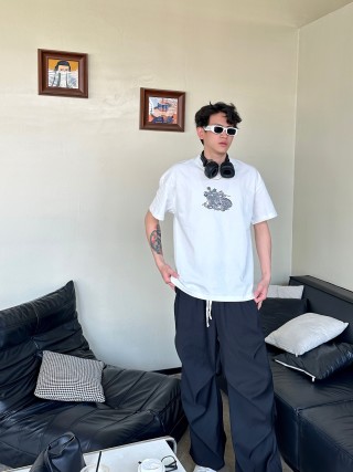 White Dragon Graphic Short Sleeve T-Shirt view 2