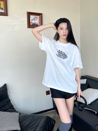 White Dragon Graphic Short Sleeve T-Shirt view 3