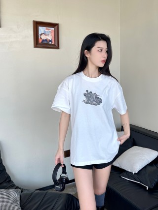 White Dragon Graphic Short Sleeve T-Shirt view 4