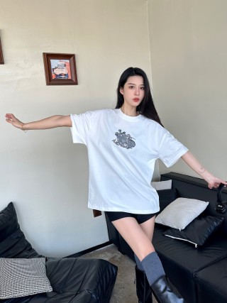 White Dragon Graphic Short Sleeve T-Shirt view 5
