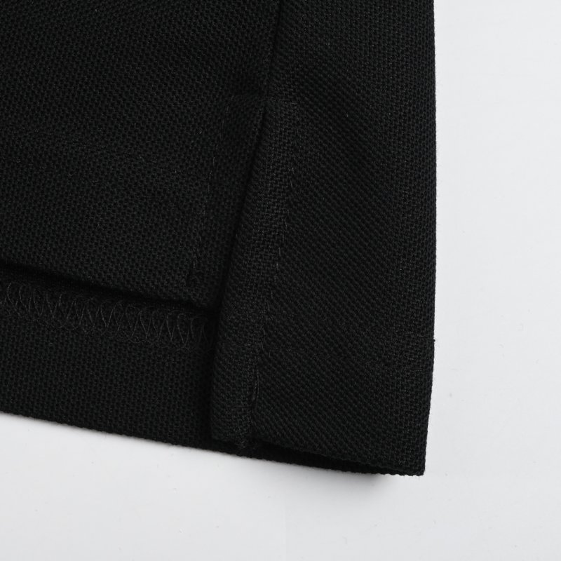 Black Short Sleeve T-Shirt with Gold Stripe Trim view
