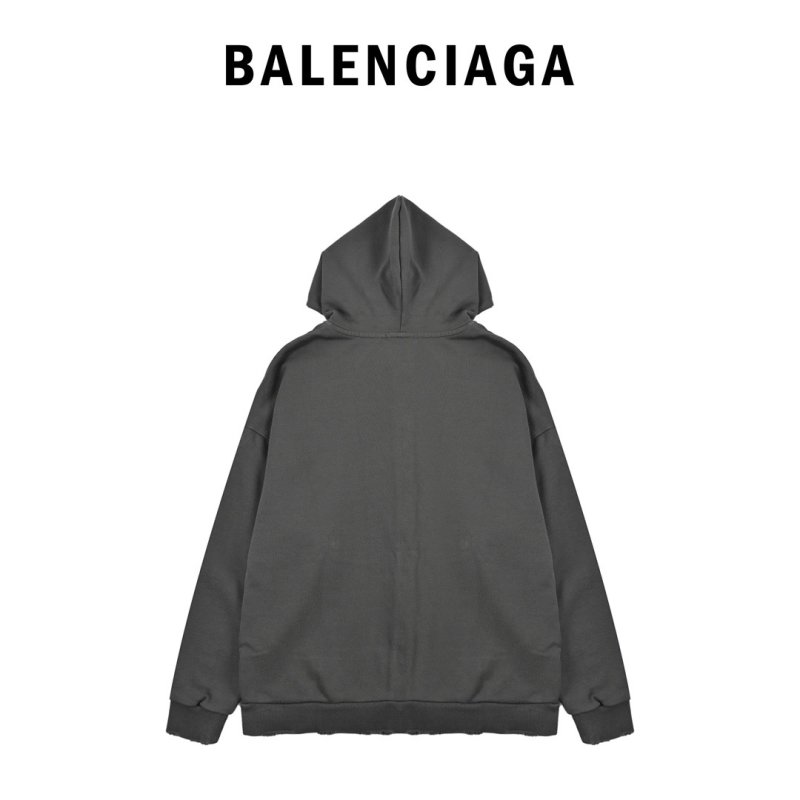 Balenciaga Black Logo Zip Hoodie Jacket view