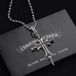 Chrome Hearts Silver Cross Pendant Necklace view 2