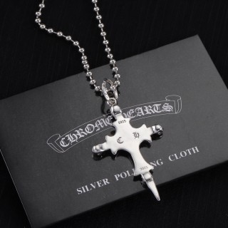 Chrome Hearts Silver Cross Pendant Necklace view 3