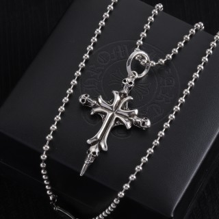 Chrome Hearts Silver Cross Pendant Necklace view 4