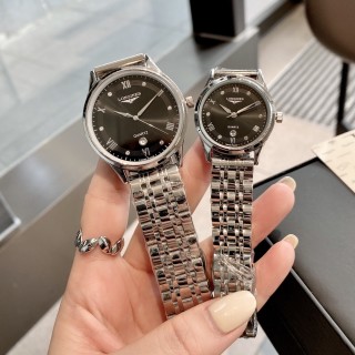 Longines Classic Quartz Steel Couple Watch - Silver view 5