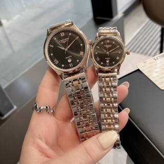 Longines Classic Quartz Steel Couple Watch - Silver view 7