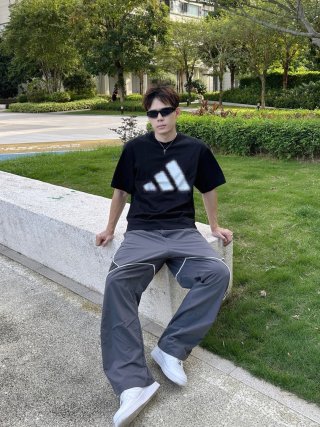 Adidas Logo Black Short Sleeve T-Shirt