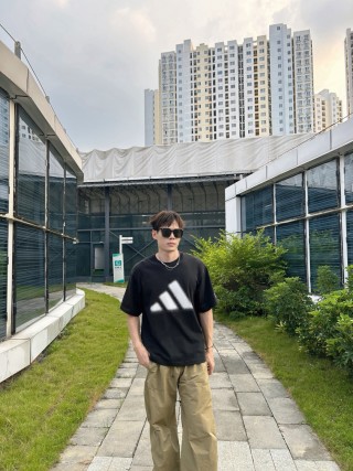 Adidas Logo Black Short Sleeve T-Shirt view 2