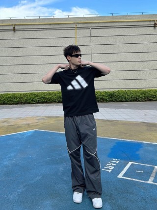 Adidas Logo Black Short Sleeve T-Shirt view 9