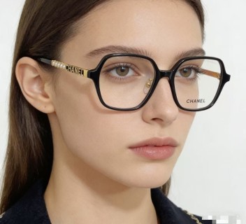 Chanel Black Square Optical Frame Glasses view 4