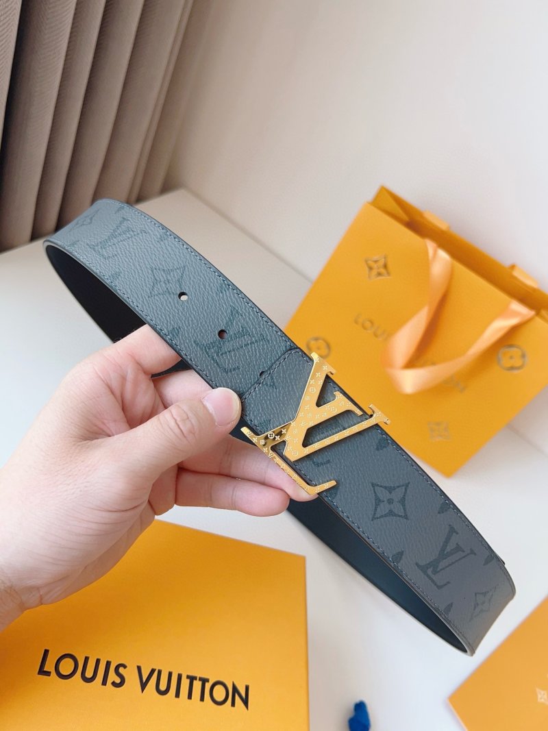 Louis Vuitton Monogram Canvas Belt with Gold LV Buckle view