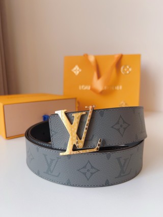 Louis Vuitton Monogram Canvas Belt with Gold LV Buckle view 5
