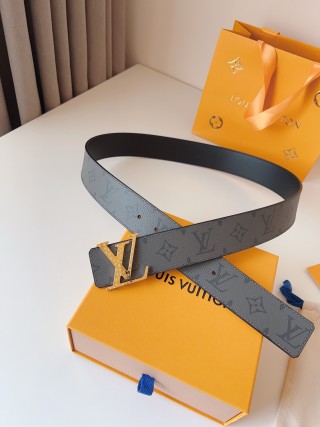 Louis Vuitton Monogram Canvas Belt with Gold LV Buckle view 7