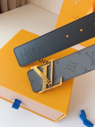 Louis Vuitton Monogram Canvas Belt with Gold LV Buckle view 8