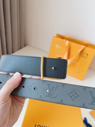 Louis Vuitton Monogram Canvas Belt with Gold LV Buckle view 9