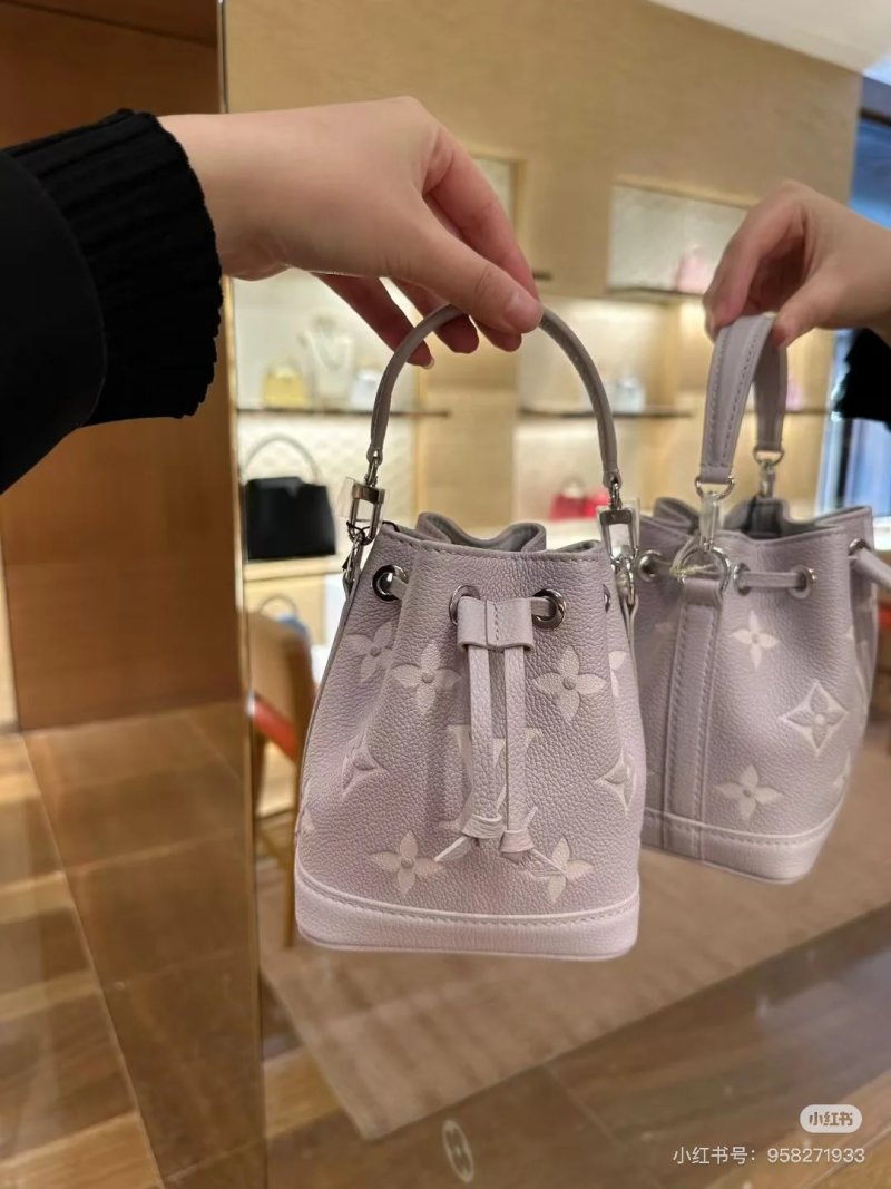 Louis Vuitton Monogram Empreinte Noe Bucket Bag Lilac