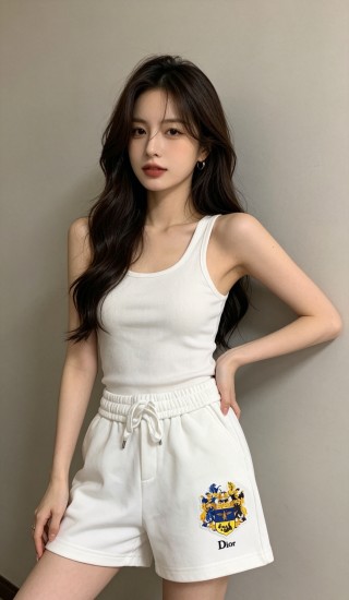 Dior Crest Logo White Athletic Shorts view 2