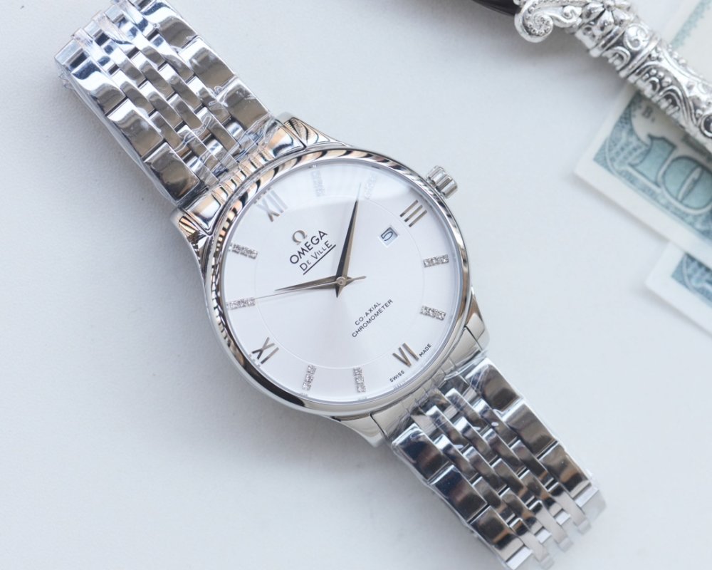 Omega De Ville 41mm White Dial Automatic Steel Watch view