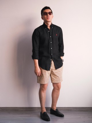 Polo Ralph Lauren Black Oxford Button-Down Shirt view 5