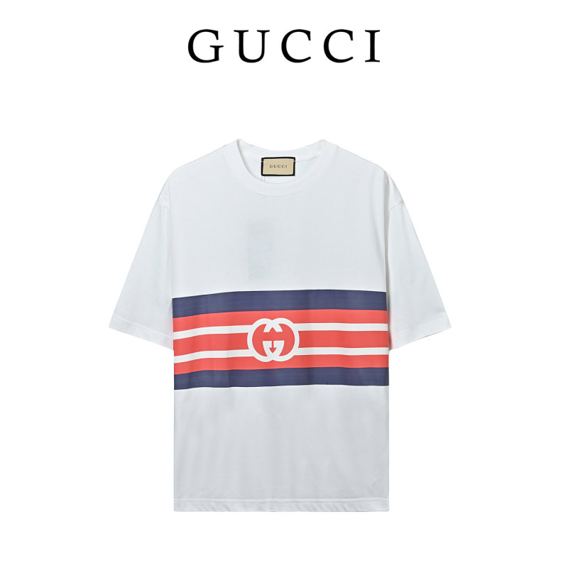 Gucci Web Stripe Logo T-Shirt White view