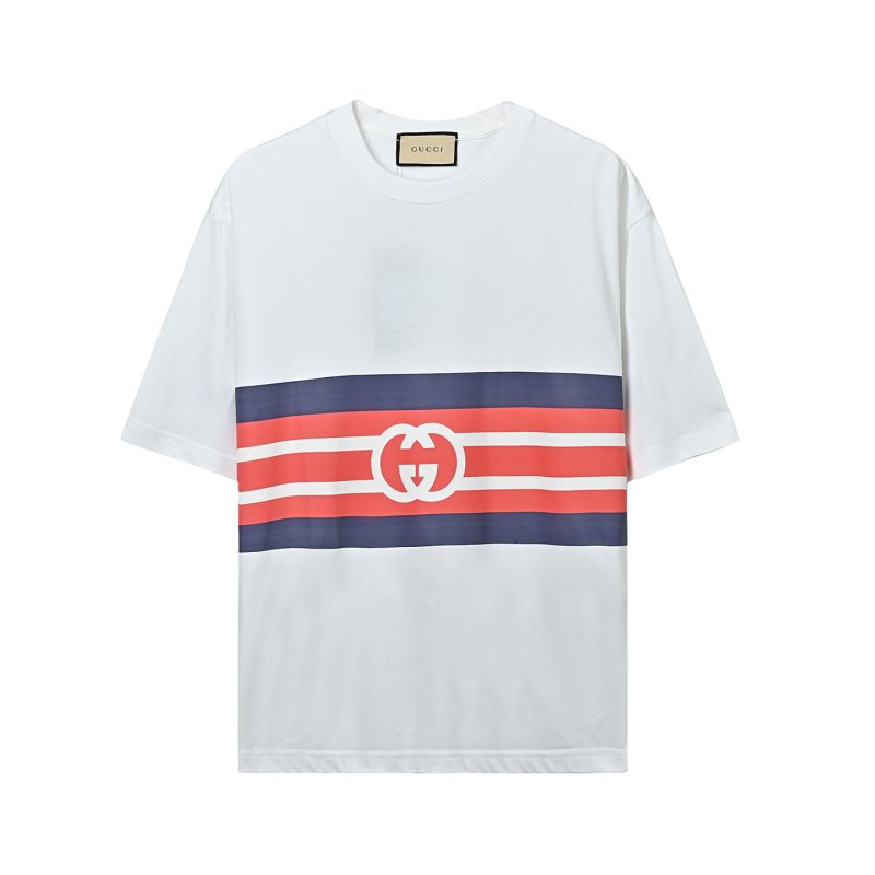 Gucci Web Stripe Logo T-Shirt White view