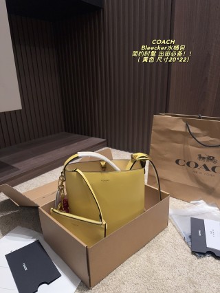 Coach Bleecker Black Bucket Bag view 2