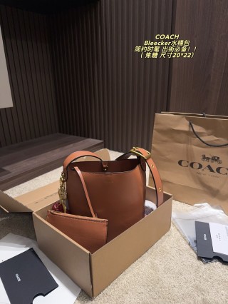 Coach Bleecker Black Bucket Bag view 3