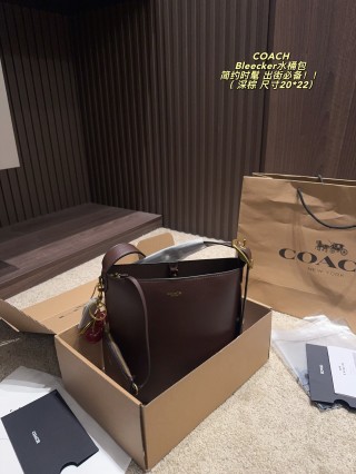Coach Bleecker Black Bucket Bag view 4