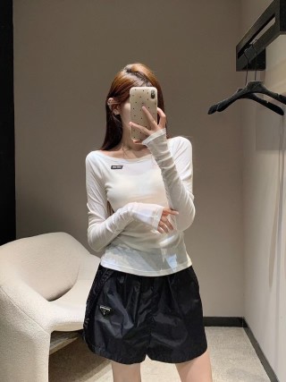 Prada Black Nylon Shorts