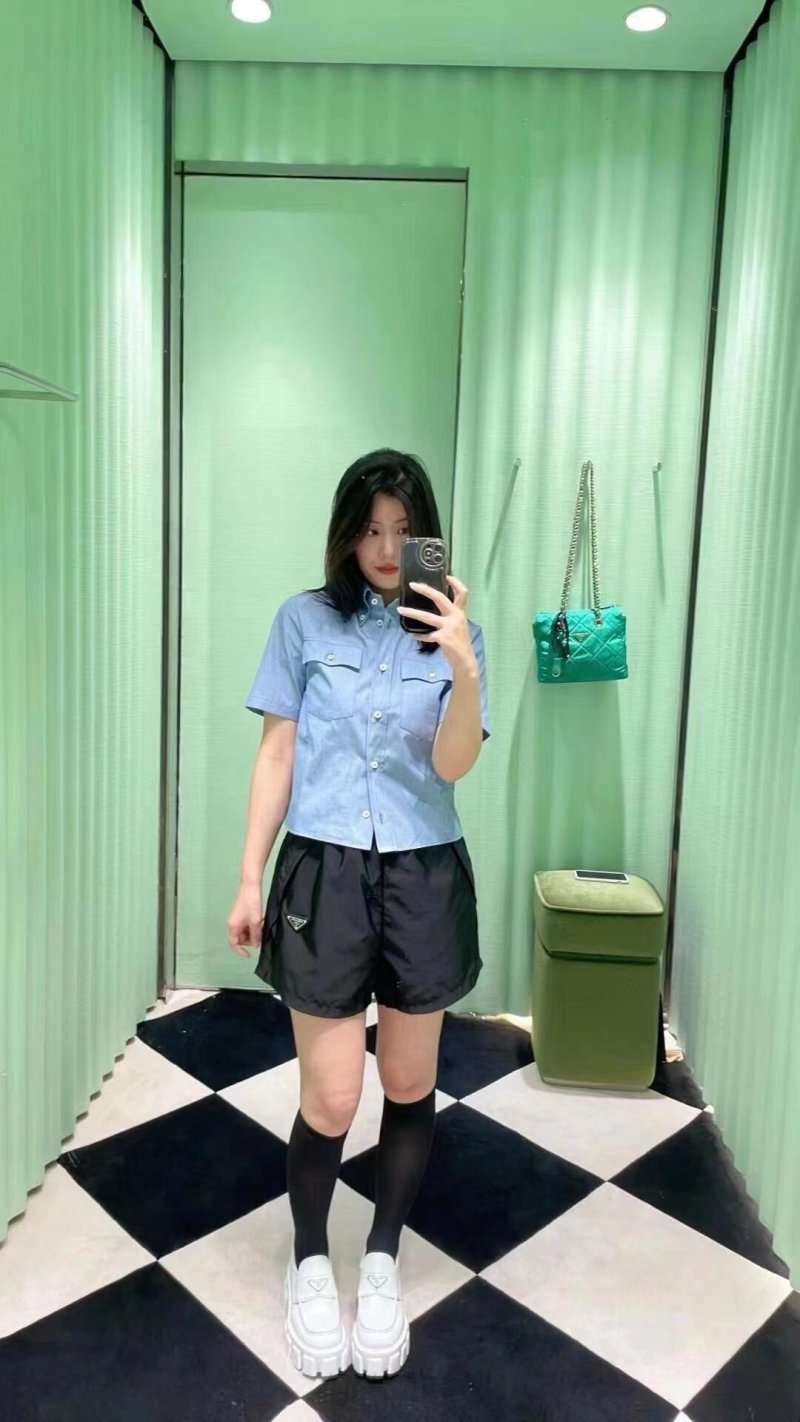 Prada Black Nylon Shorts view