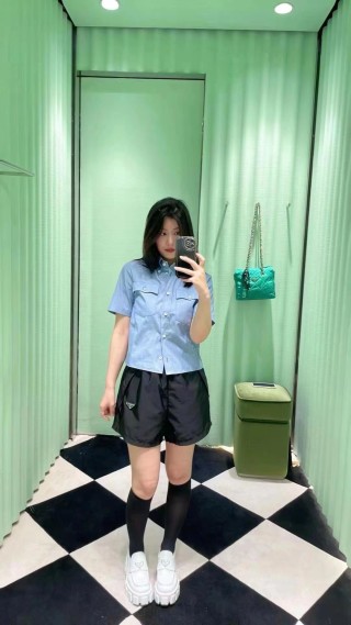 Prada Black Nylon Shorts view 2