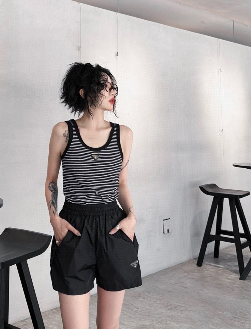 Prada Black Nylon Shorts view