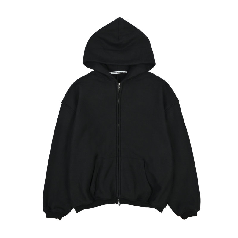 Essentials Black Cropped Zip-Up Jacket view