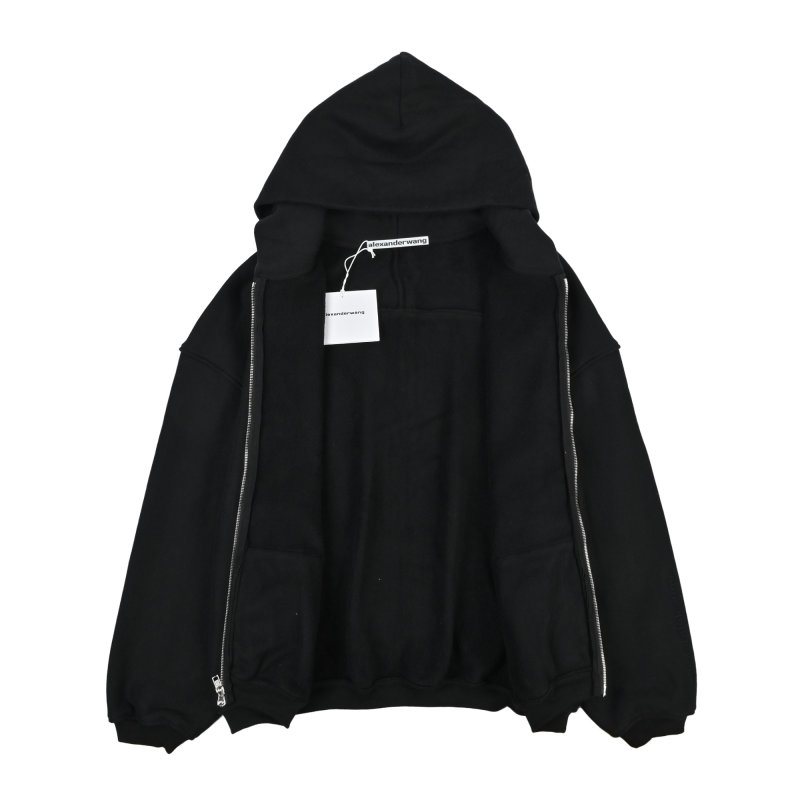Essentials Black Cropped Zip-Up Jacket view