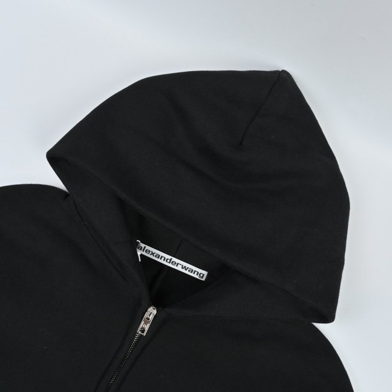 Essentials Black Cropped Zip-Up Jacket view