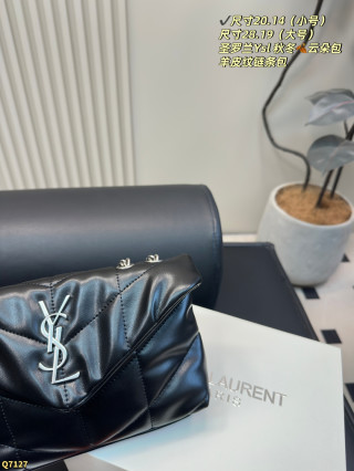Saint Laurent Loulou Puffer Quilted Black Shoulder Bag view 5
