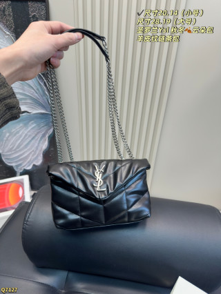 Saint Laurent Loulou Puffer Quilted Black Shoulder Bag view 7