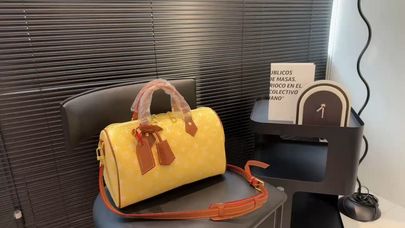 Louis Vuitton Speedy Monogram Yellow Handbag