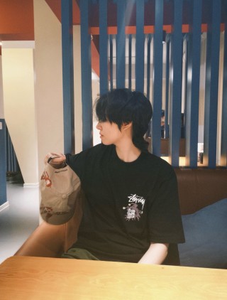 Stüssy Black Skull Graphic Short Sleeve T-Shirt view 4