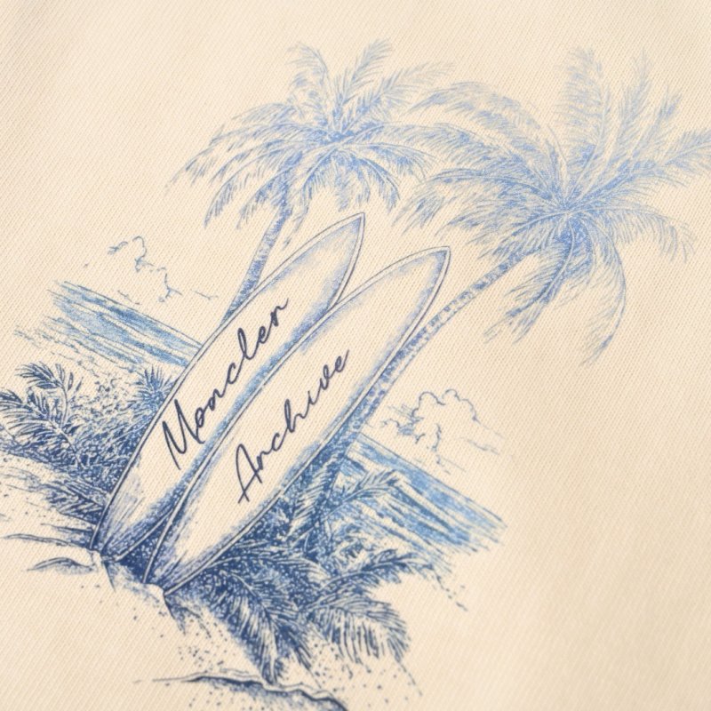 Cream Palm Tree Graphic Short Sleeve T-Shirt view