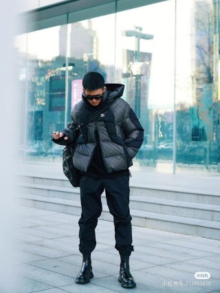 Nike Black Puffer Down Jacket view 16