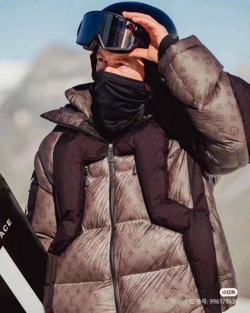 Premium Puffer Down Jacket Brown view