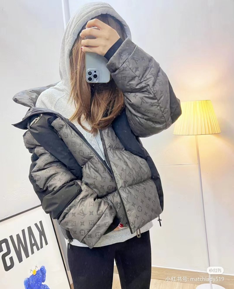 Premium Puffer Down Jacket Brown view