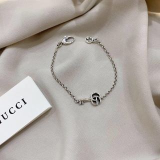 Gucci Double G Vintage Vine Key Silver Bracelet