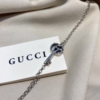 Gucci Double G Vintage Vine Key Silver Bracelet view 2